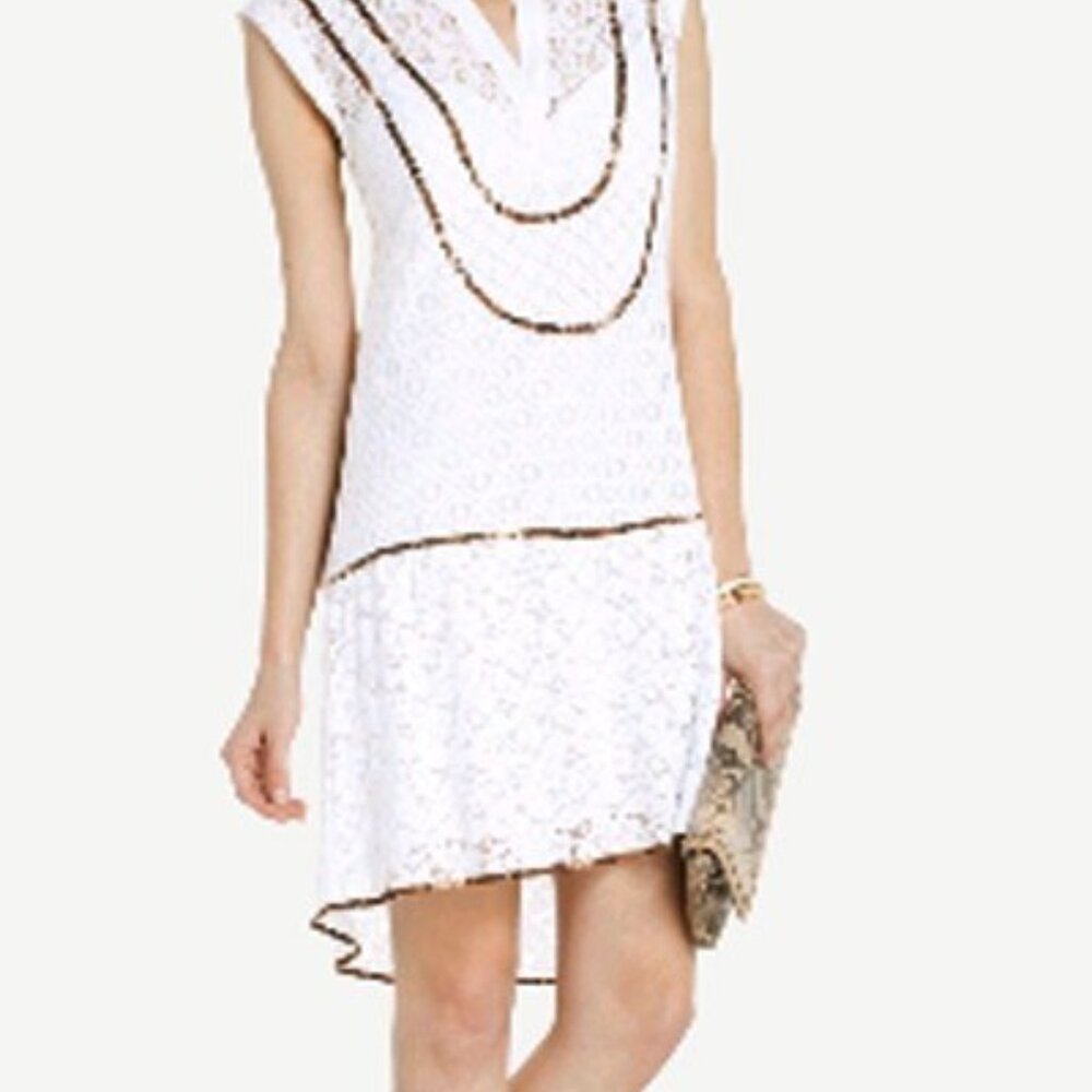 BCBG MAX AZRIA WHITE LACE HARLOW SLEEVELESS DRESS VGZ6P883/M344 SIZE S